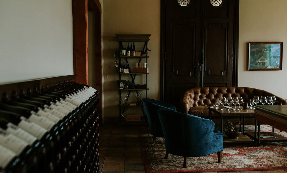 Interior of the Cristom tasting room
