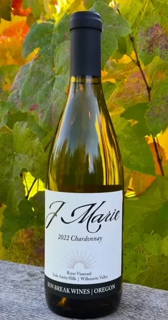 Bottle of J Marie wine from Sun Break Wines
