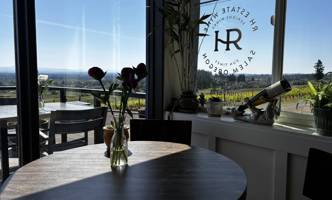 Inside the tasting room at Rh Estate Wines at Redhawk Vineyard