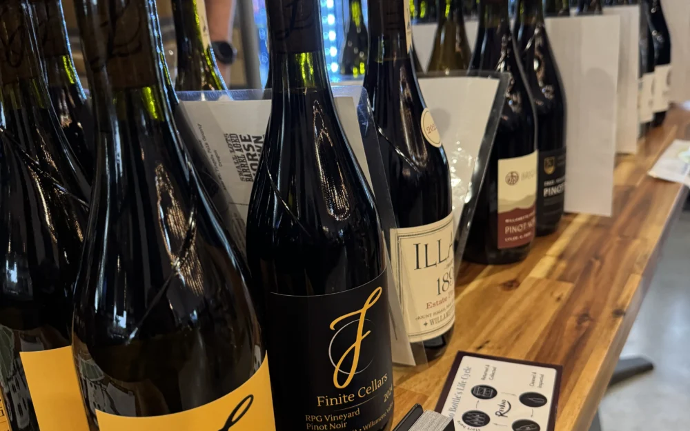 Finite Cellars wine bottles