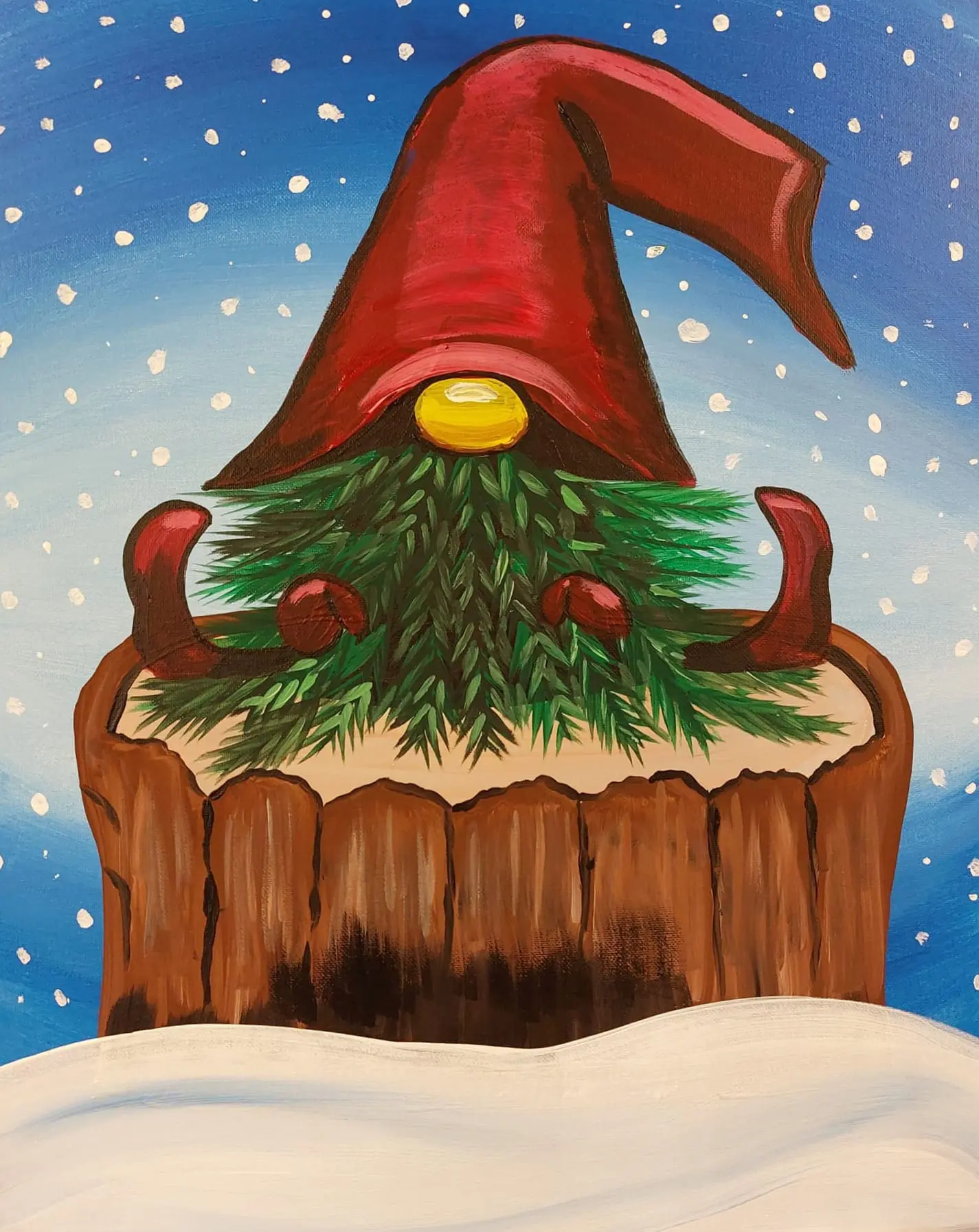 Gnome-for-the-Holidays-Dec-14 Paint-Party @Kristin Hill & VinTyr Wine
