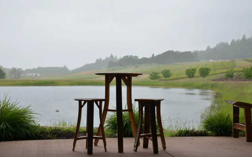 Wine tasting with a view at Dukes Family Vineyard