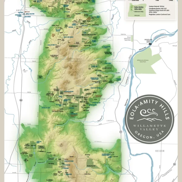 Eola-Amity Hills map poster