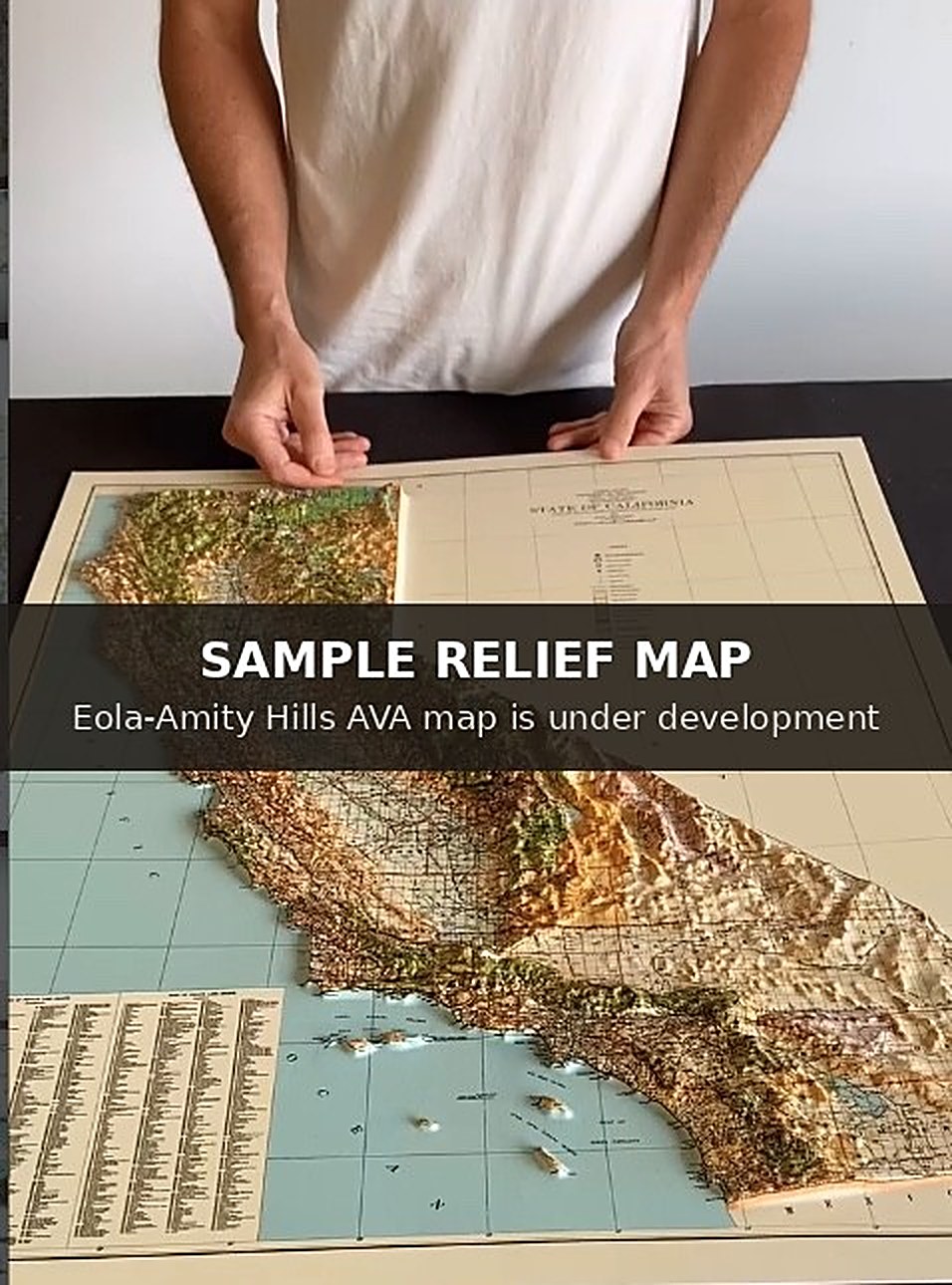 Raised-Relief AVA Map – 24″ x 36″